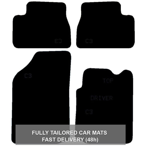 Fully Tailored Black Carpet Car Mats for Citroen C3 Not Picasso 02-10 Set of 4 UKB4C  - Dynamic Drive