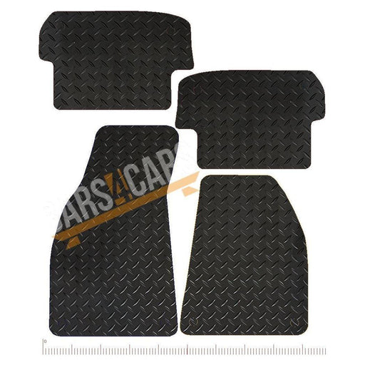 White Trim Tailored Rubber Car Mats for Audi A4 Cabriolet 05 ON Set of 4 With 8 Clips UKB4C  - Dynamic Drive