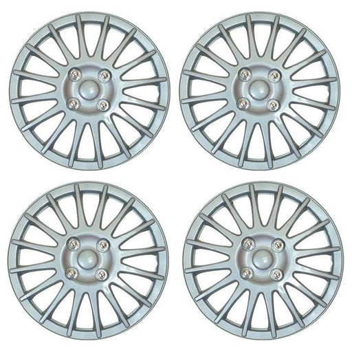 Set of 4 14" Silver Wheel Trims / Hub Caps fits Skoda Fabia Citigo Felicia Fabia UKB4C  - Dynamic Drive