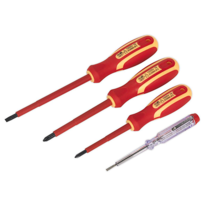 Sealey Electrician's Screwdriver Set 4pc VDE Approved S01155