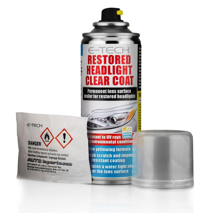 Restored Headlight Clear Coat 200ml Protect Headlamp Lacquer E-Tech