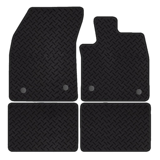 Tailored fit Rubber Floor Mat for Ford Focus 2018+ MK4 Onwards Red trim UKB4C  - Dynamic Drive