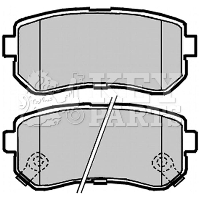 Genuine Key Parts KBP2104 Rear Brake Pads-Includes Wear Indicators (Mando)