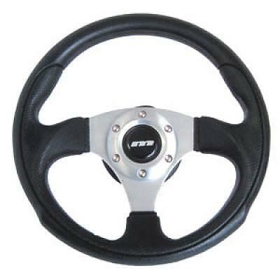 320mm Black Leather Steering Wheel + Boss fits Citroen XM Break 1989> Mountney Classic  - Dynamic Drive