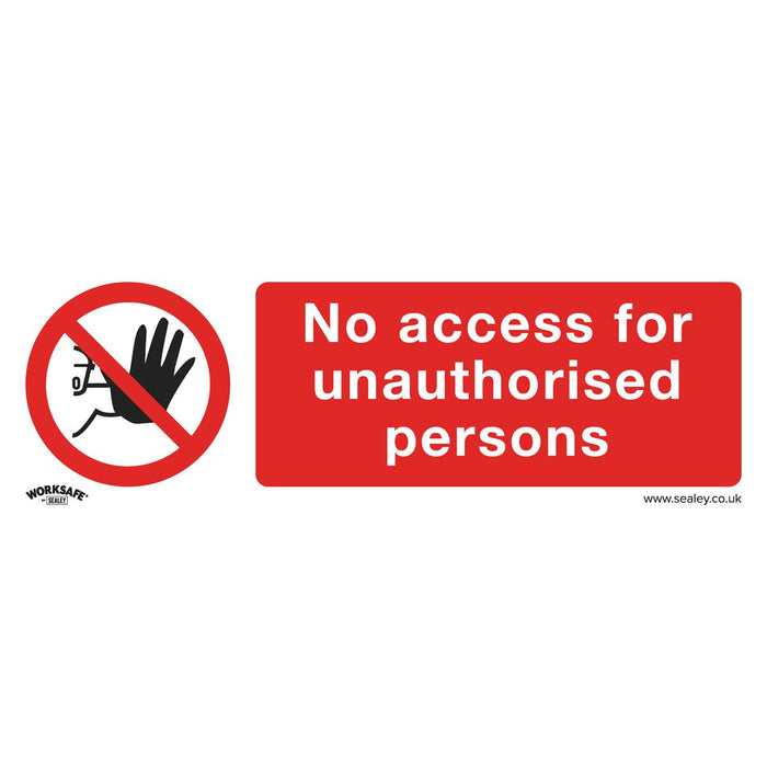 Sealey Prohibition Safety Sign No Access Self-Adhesive Vinyl Pack of 10 Sealey  - Dynamic Drive