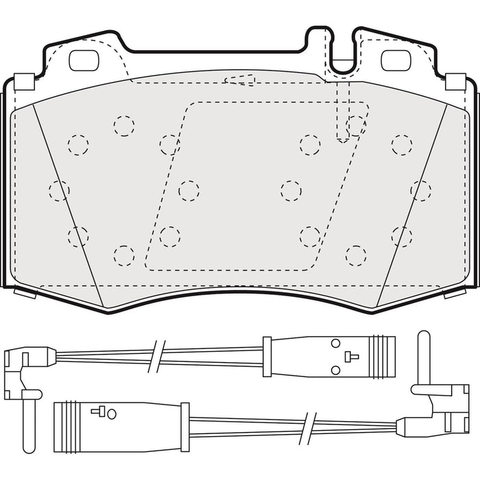 Genuine APEC Front Brake Discs & Pads Set Perforated for Mercedes-Benz S-Class