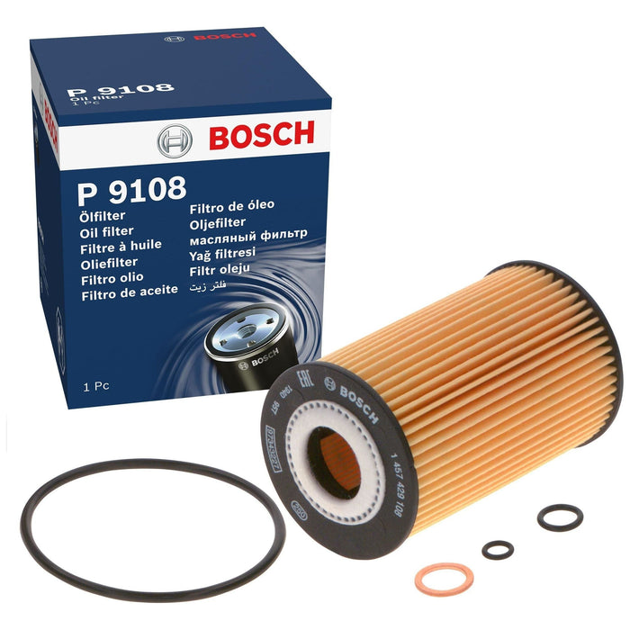 Genuine Bosch Car Oil Filter P9108 fits BMW Z3 Cabrio - 1.9 - 95-99 1457429108