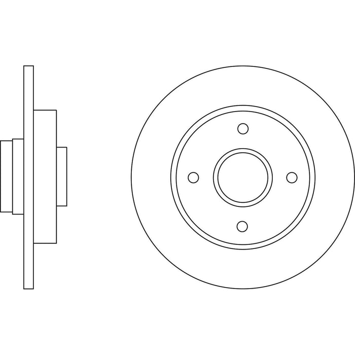 Apec Brake Disc Rear Fits Citroen C4 Ds4 Peugeot 308 With Abs Ring Bearing