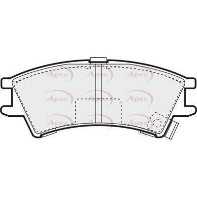 Apec Brake Pads Front Fits Hyundai Amica Atoz