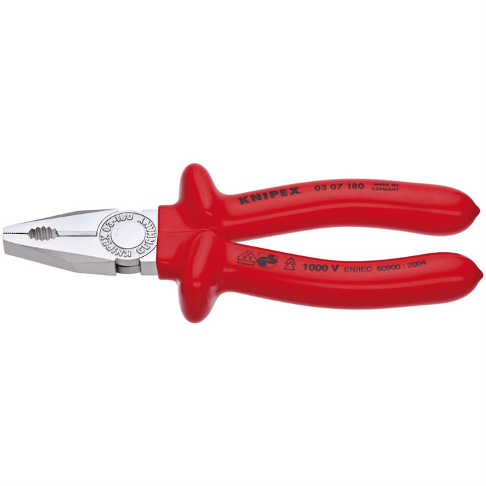 Draper Knipex 03 07 180 Fully Insulated S Range Combination Pliers, 180mm 21452 Draper  - Dynamic Drive