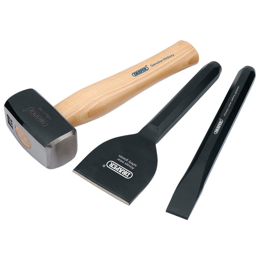 Draper Builders Kit with Hickory Handle (3 Piece) 26120 Draper  - Dynamic Drive