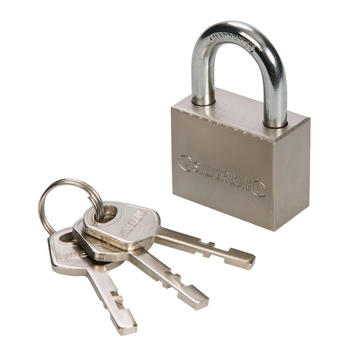 Silverline Steel Padlock 40mm Silverline  - Dynamic Drive