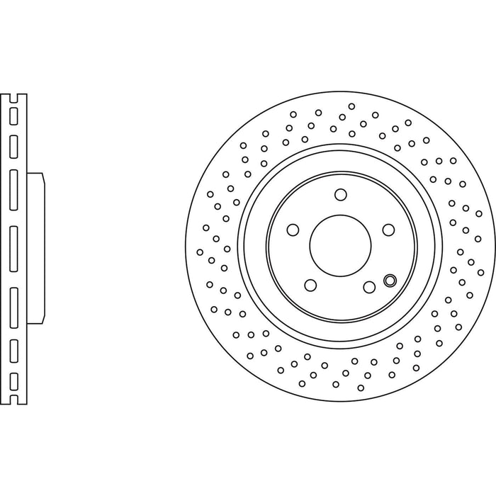 Genuine APEC Front Brake Discs & Pads Set Perforated for Mercedes-Benz C-Class