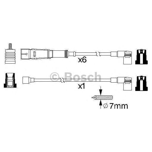 Bosch Ignition Lead B336 fits Mercedes-Benz 200 280 SE|SEL - 2.8 - 79-86 0986356