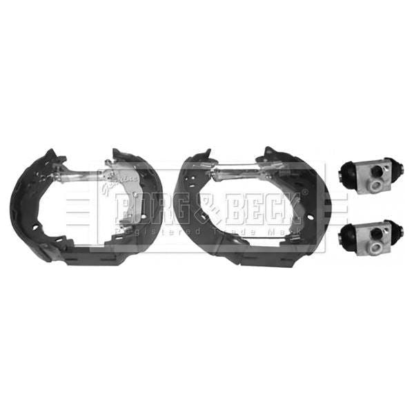 Genuine Borg & Beck Brake Shoe Kit fits Citroen C3DS3 0410 BBS1154K