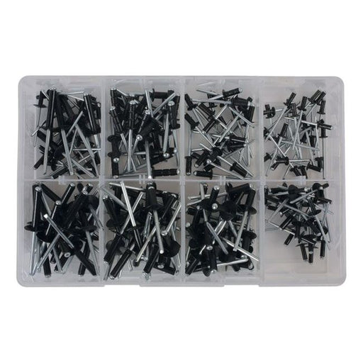 Tool Connection Assorted Popular Black Rivets 200pc 31844 Tool Connection  - Dynamic Drive