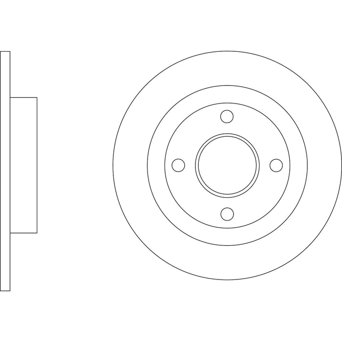 Genuine APEC Rear Brake Discs & Pads Set Solid for Ford Fiesta