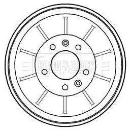 Genuine Borg & Beck Brake Drum fits Citroen Dispatch 1.6D 0207 BBR7203 Borg & Beck  - Dynamic Drive