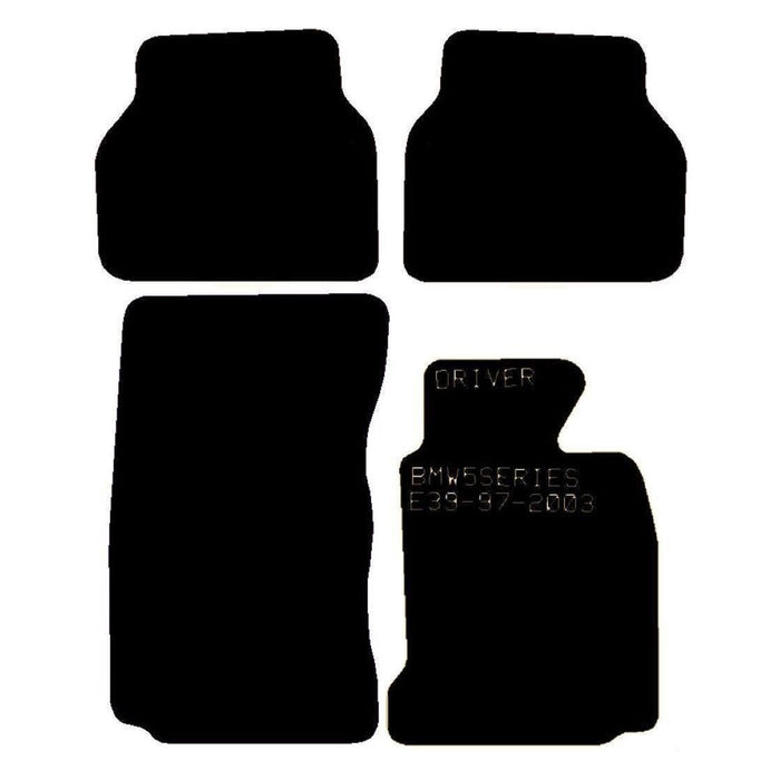 Fully Tailored Black Carpet Car Mats for BMW  E39 (5 Series) 96-03 Set of 4 UKB4C  - Dynamic Drive