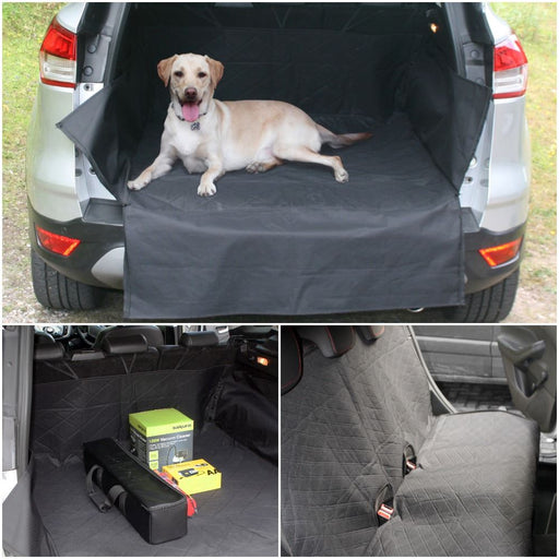 Padded Quilted Rear Car Seat Cover & Boot Liner Dog Pet fits Ford Ecosport UKB4C  - Dynamic Drive