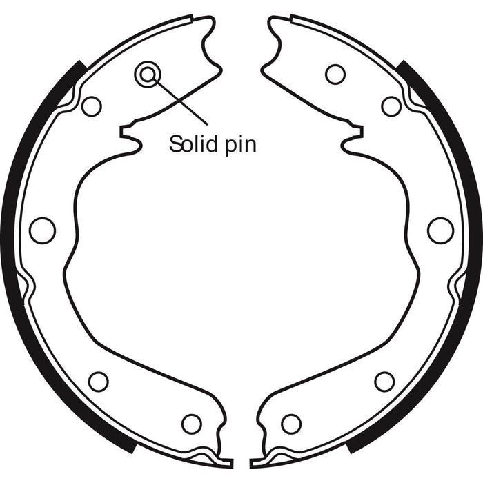 Apec Brake Shoe H/R Fits Isuzu Vehicross Wizard Opel Frontera Vauxhall