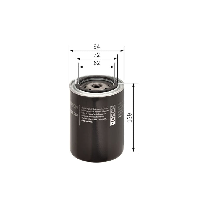 Genuine Bosch Cv Oil Filter P4067 0451104067