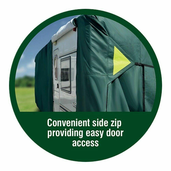 Maypole Green Caravan Cover Full 4-Ply Premium Breathable + Hitch Cover 17-19ft Maypole  - Dynamic Drive