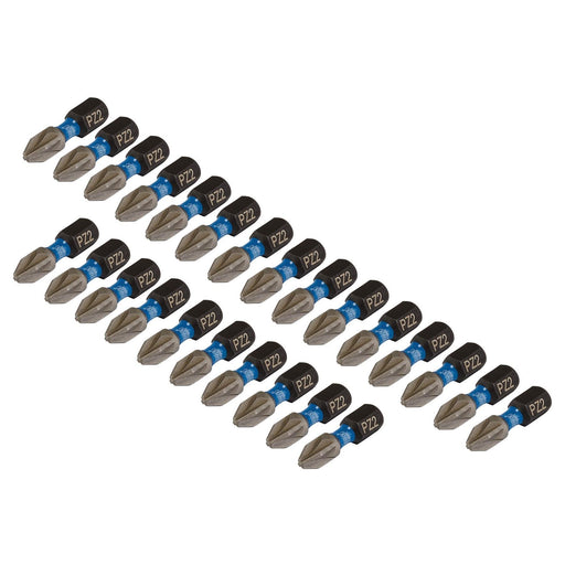 Draper Expert PZ-Type Impact Screwdriver Bits, No.2 x 25mm, 1/4" Hex (Pack of 25 Draper  - Dynamic Drive