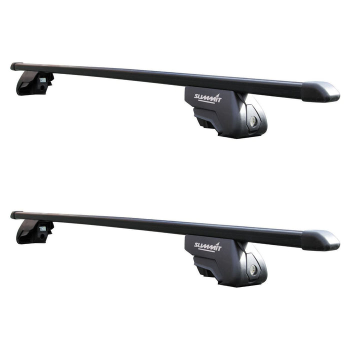 Summit SUP-830 Premium Railing Roof Bar for Cars with Raised Running Rails