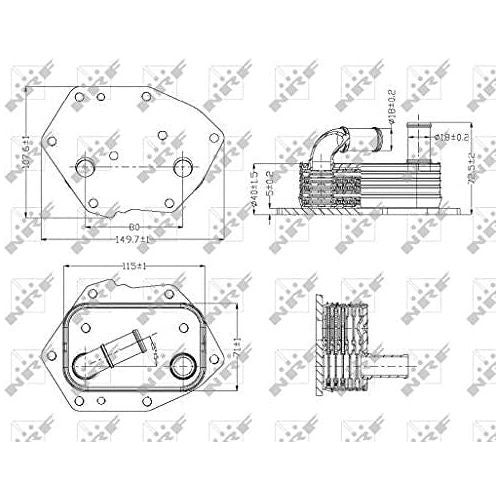 NRF Oil Cooler fits Peugeot 4007 407 508 508 SW 807 Citroen C5 C6 C8 C-crosser NRF  - Dynamic Drive