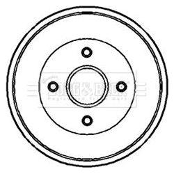 Genuine Borg & Beck Brake Drum fits Renault 19 Turbo Diesel BBR7087 Borg & Beck  - Dynamic Drive