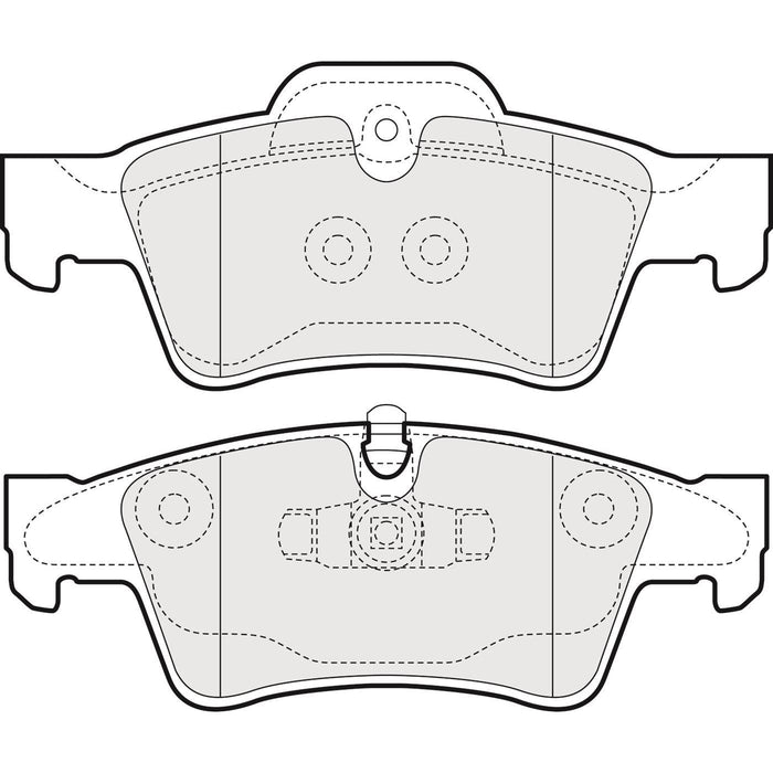 Genuine APEC Rear Brake Discs & Pads Set Vented for Mercedes-Benz R-Class