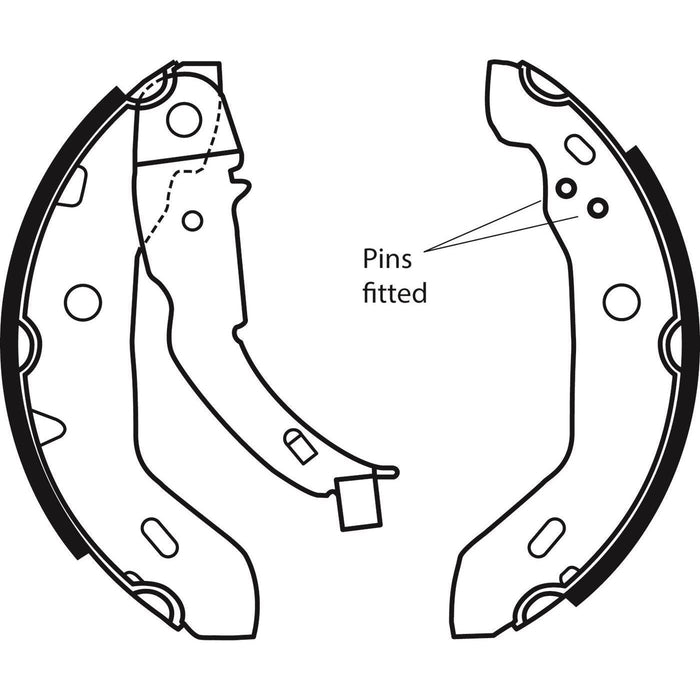 Apec Brake Shoe Rear Fits Mercedes A Class