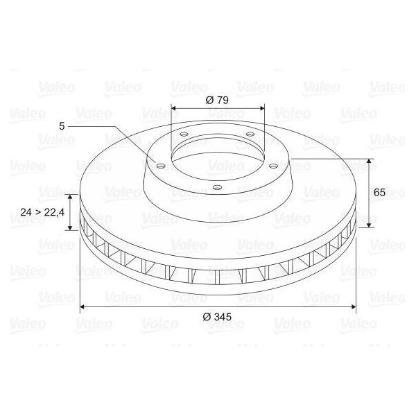 Genuine Valeo Brake Disc X1 Fits BMW 7-Serie Rear Valeo  - Dynamic Drive