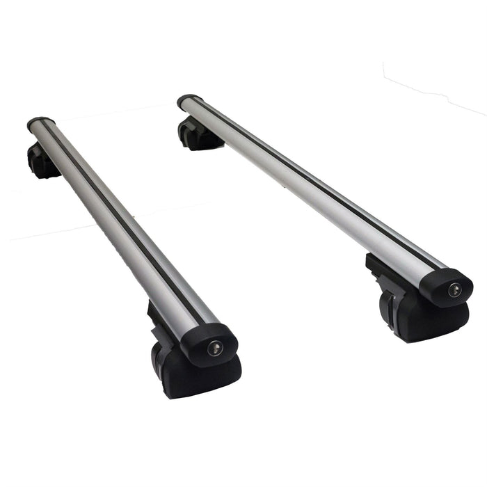 UKB4C Lockable Aluminium Car Roof Rack Bars Rail Anti Theft Luggage Carrier