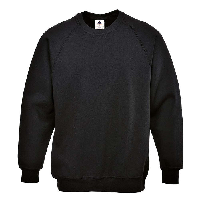 Portwest Polycotton Sweatshirt - Black - Small