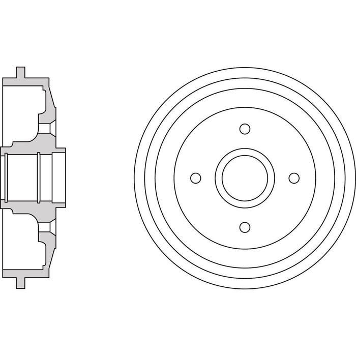 Apec Brake Drum Rear Fits Citroen C2 C3 Peugeot 1007 206 208