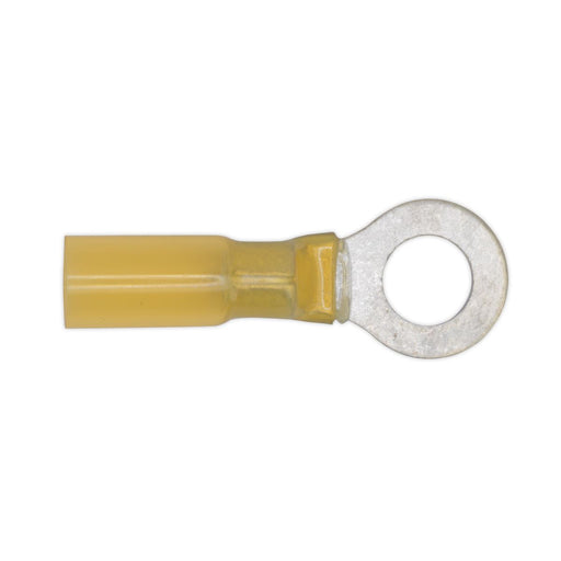 Sealey Heat Shrink Ring Terminal8.4mm Yellow Pack of 25 YTSR2584 Sealey  - Dynamic Drive