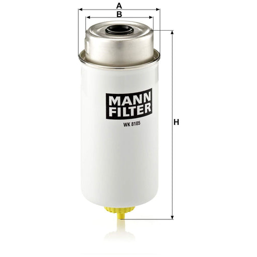 Genuine Mann Fuel Filter for Ford Trans. 2000 2.0/2.4Di -01 WK8105 Mann & Hummel  - Dynamic Drive