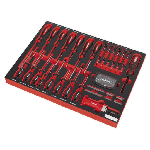 Sealey Tool Tray with Screwdriver Set 72pc TBTP04 Sealey  - Dynamic Drive