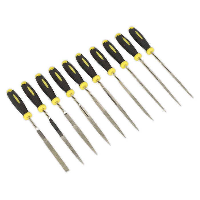 Sealey Diamond Needle File Set 10pc 100mm S0896