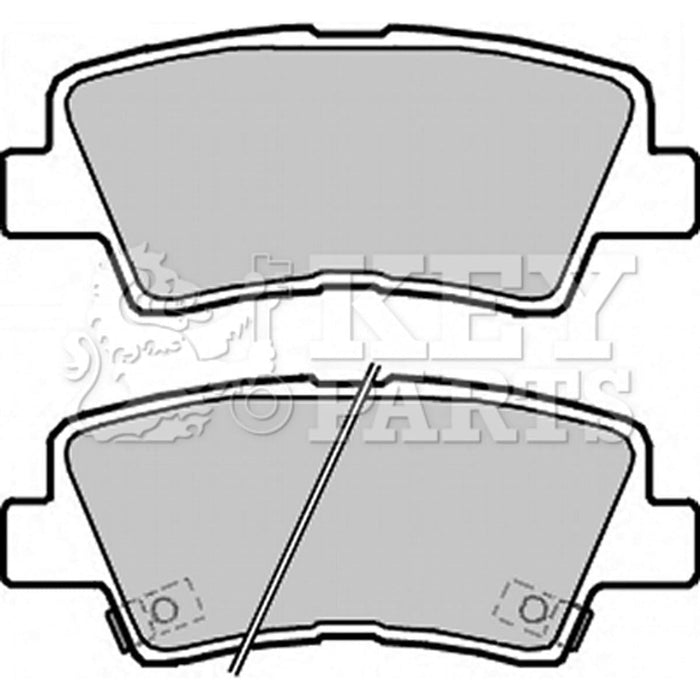 Genuine Key Parts KBP2323 Rear Brake Pads-Includes Wear Indicators (Akebono)