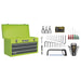 Sealey Portable Tool Chest 3 Drawer with Ball-Bearing Slides Hi-Vis & 93pc Tool Sealey  - Dynamic Drive