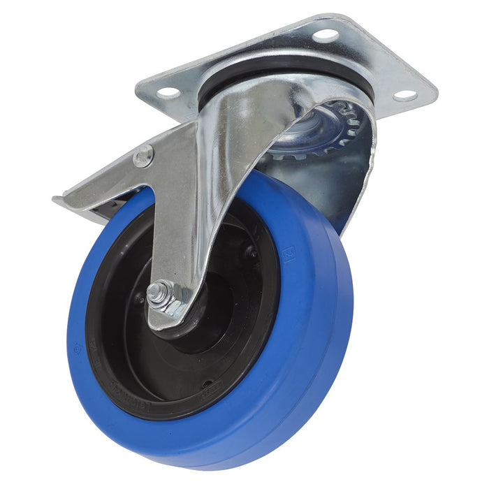 Sealey Castor Wheel Swivel Plate with Total Lock125mm SCW3125SPL