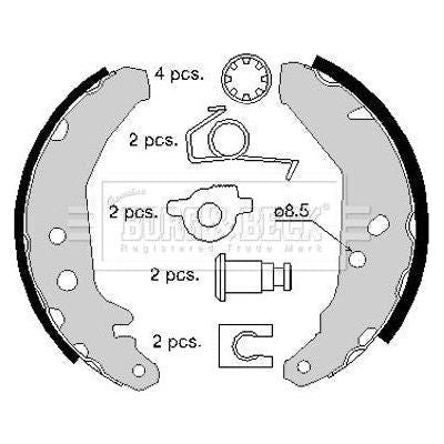 Genuine Borg & Beck Brake Shoes fits Ford BBS6149