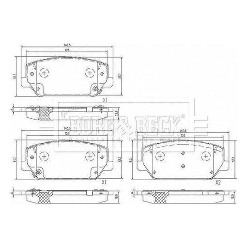 Genuine Borg & Beck Brake Pads Front fits i30 N 2.0i 1116 BBP2675 Borg & Beck  - Dynamic Drive