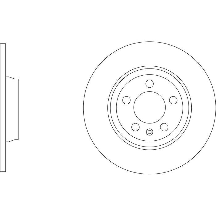 Apec Brake Disc Rear Fits Audi A1 VW Polo