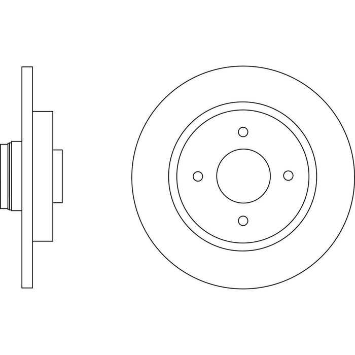 Apec Brake Disc Rear Fits Citroen Berlingo C4 Ds4 Ds5 Ds Peugeot 3008 308 5008 P Apec  - Dynamic Drive