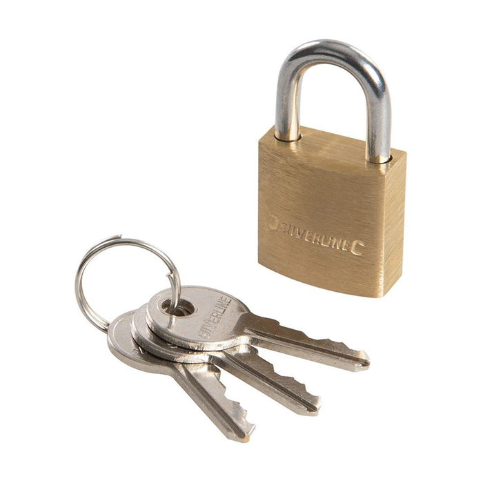 Silverline Brass Padlock 20mm