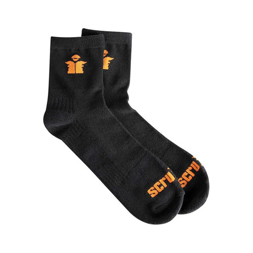 Scruffs Worker Lite Socks Black 3pk Size 7 - 9.5 / 41 - 43 Scruffs  - Dynamic Drive